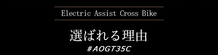 電動アシストクロスバイク aogt35c 選ばれる理由
