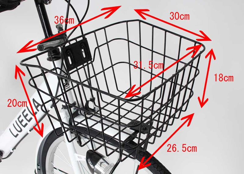 26インチシティサイクル CT266 カゴサイズ